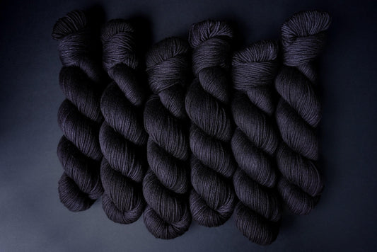 Hand Dyed Yarn | Void | Choice of Weight | Crow and Crescent Yarn