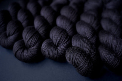 Hand Dyed Yarn | Void | Choice of Weight | Crow and Crescent Yarn
