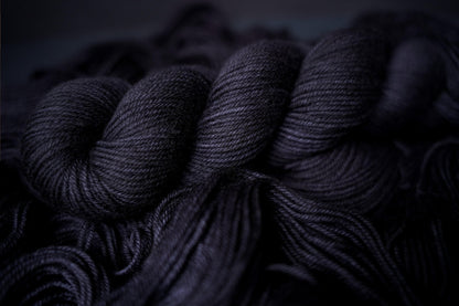 Hand Dyed Yarn | Void | Choice of Weight | Crow and Crescent Yarn