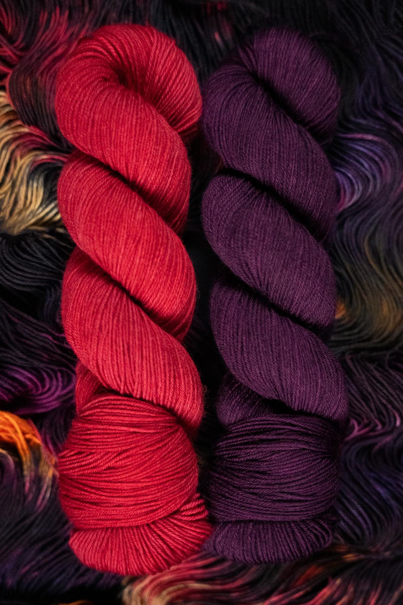 Hand Dyed Yarn | Warding Glow | Choice of Weight | Crow and Crescent Yarn