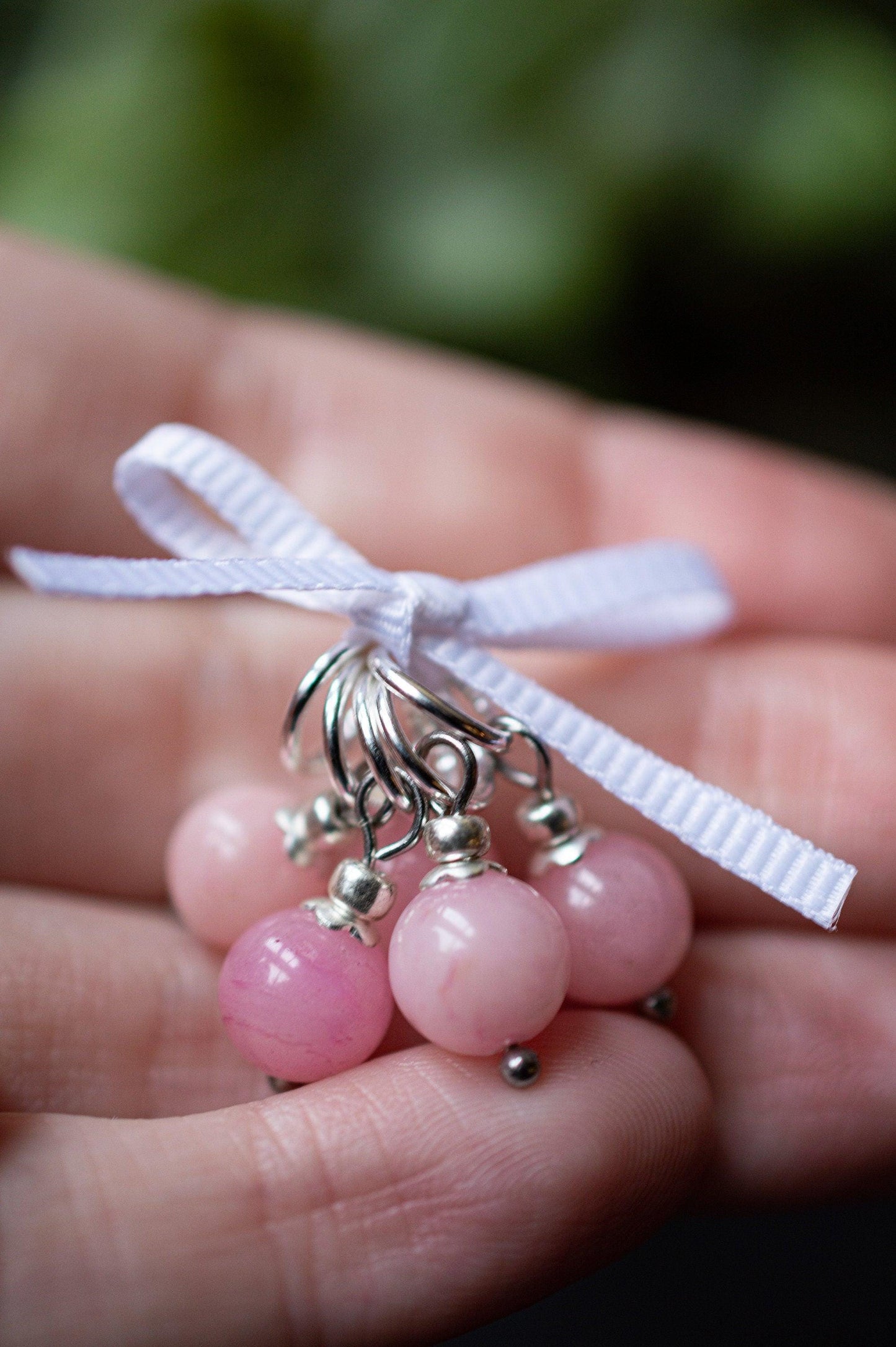 Pink Stone Stitch Markers