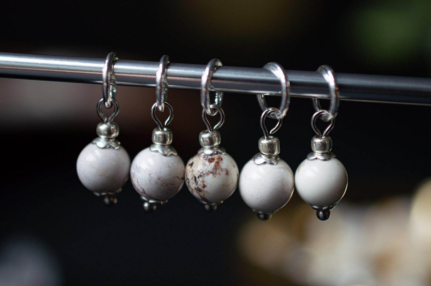 Howlite Stitch Markers