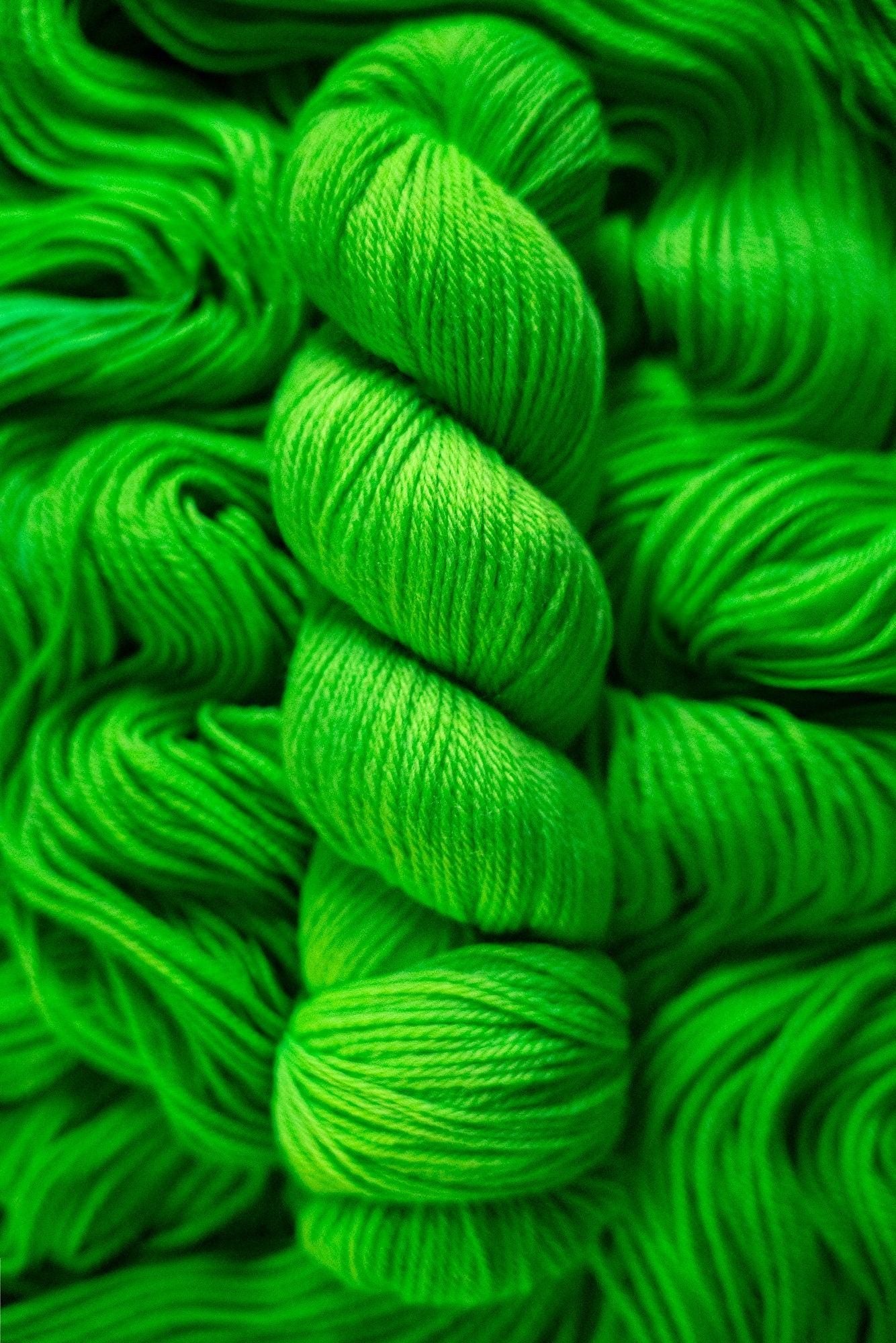 Hand Dyed Yarn | Slimer | Choice of Weight | Crow and Crescent Yarn
