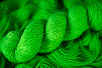 Hand Dyed Yarn | Slimer | Choice of Weight | Crow and Crescent Yarn