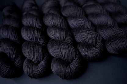 Hand Dyed Yarn | Void | Choice of Weight | Crow and Crescent Yarn