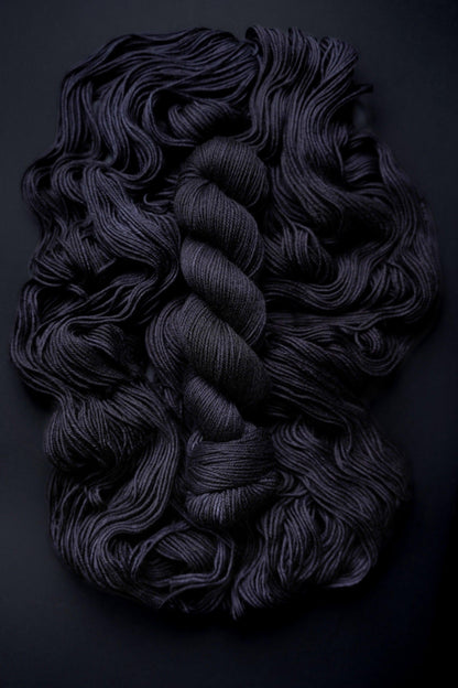 Hand Dyed Yarn | Void | Choice of Weight | Crow and Crescent Yarn
