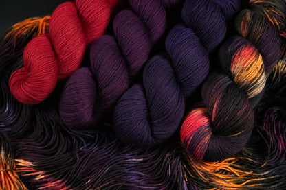 Hand Dyed Yarn | Midnight Veil | Choice of Weight | Crow and Crescent Yarn