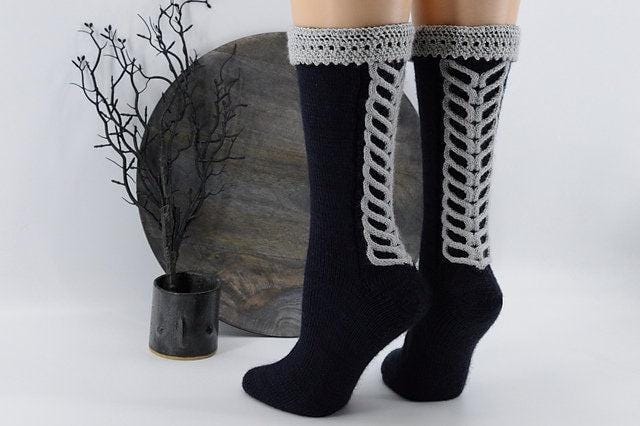 Knitting Pattern | Salem Socks by Reneé Rockwood | Instant Digital Download