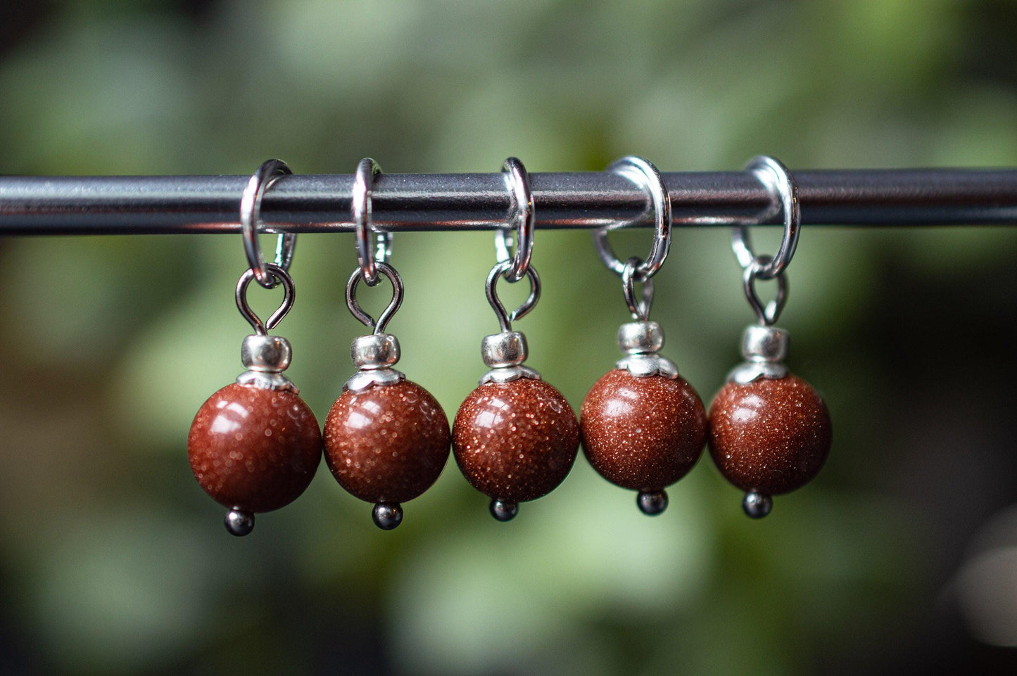 Gold Sandstone Stitch Markers