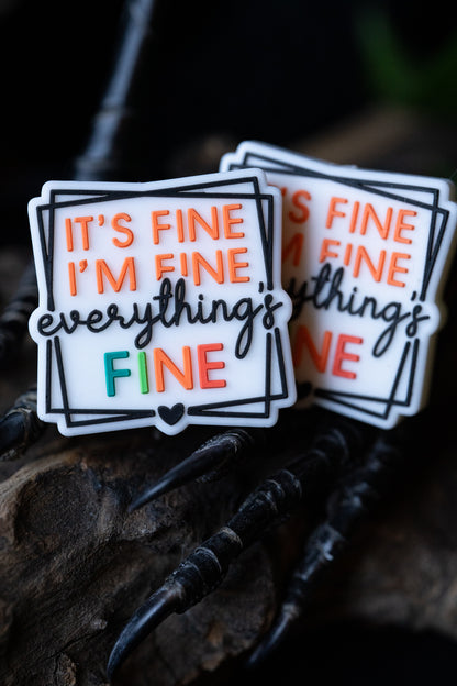 Orange Everything is Fine Needle Tip Protectors