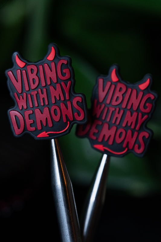 Vibing With My Demons Needle Tip Protectors